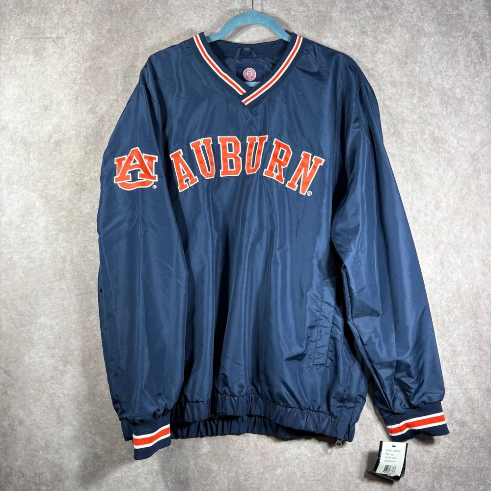 VTG 90s GIII Carl Banks University Of Auburn Tigers Pullover Jacket Mens XL NEW